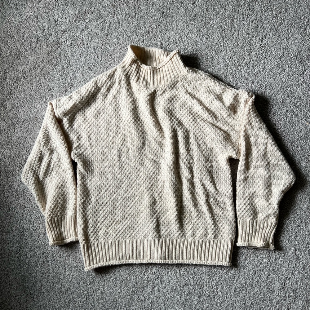 Cream Mockneck Sweater